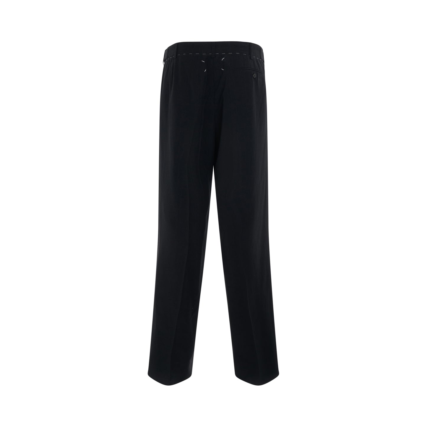 Drawstring Cotton Pants in Black