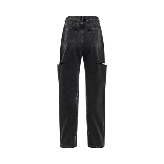 5 Pockets Jeans in Washed Black