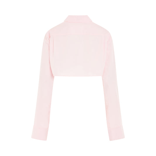 Cropped Shirt in Cotton Candy