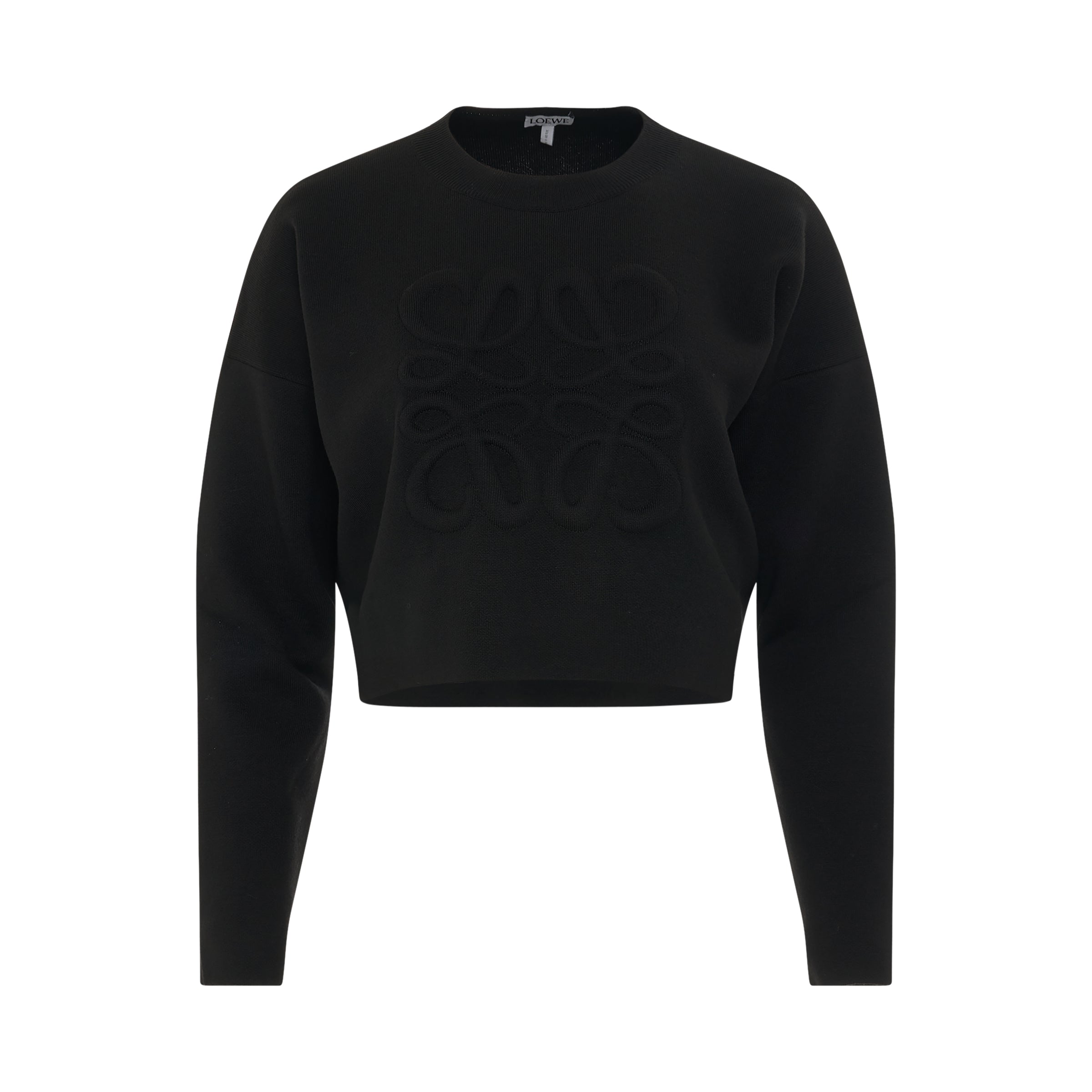 Short Anagram Sweater in Black