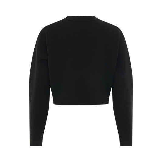 Short Anagram Sweater in Black