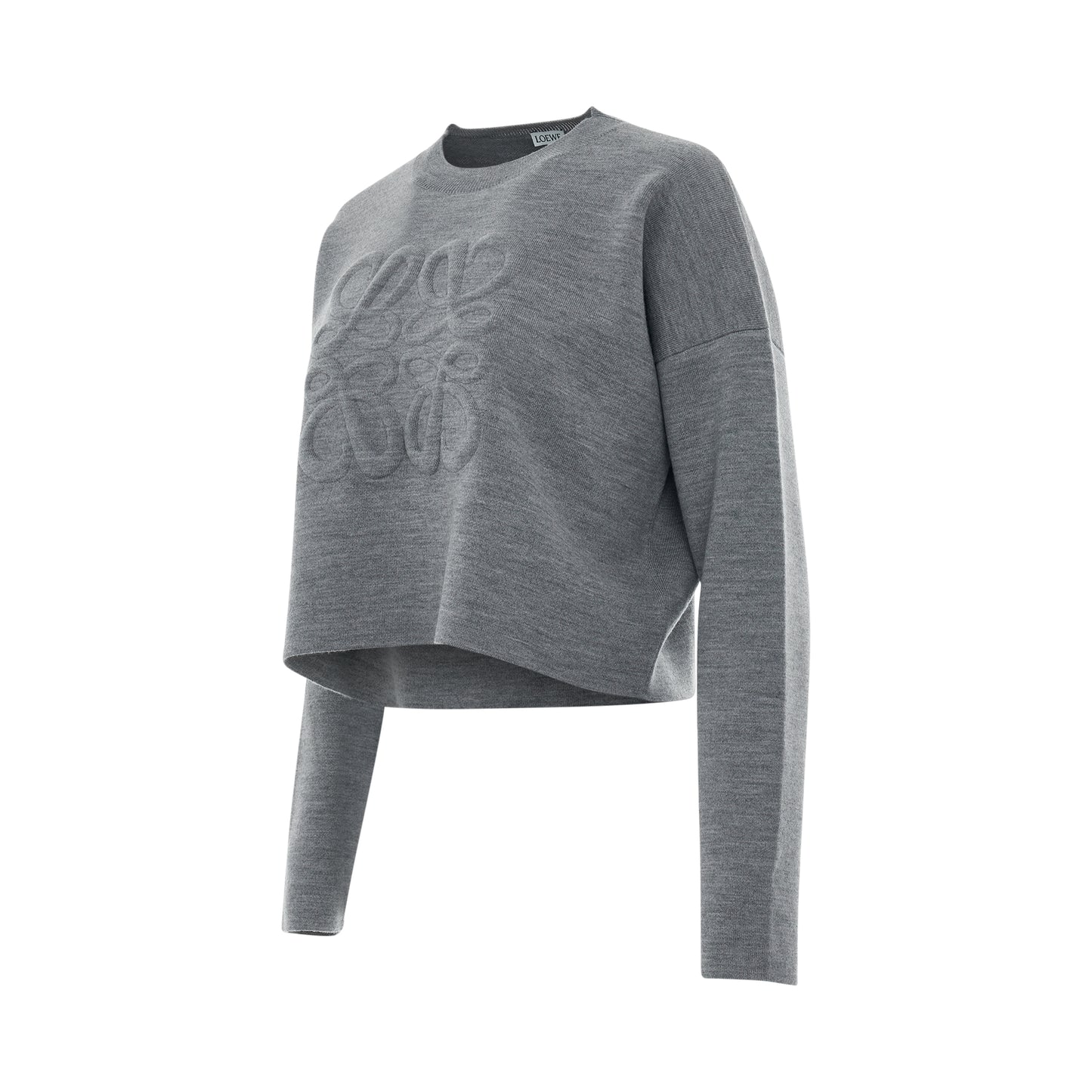 Short Anagram Sweater in Light Grey