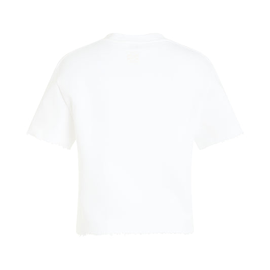 Cotton/Polyamide T-Shirt in White