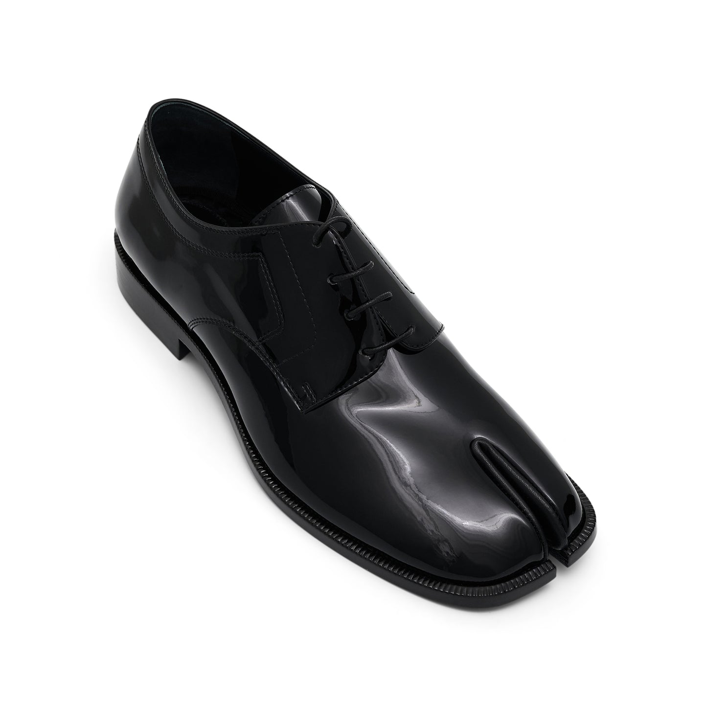 Tabi Patent Brogues in Black