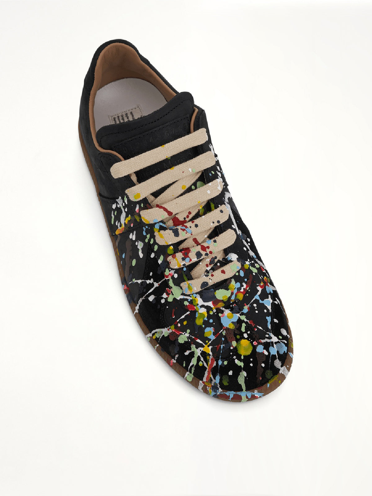 Replica Paint Splatter Sneaker in Black