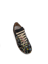 Replica Paint Splatter Sneaker in Black Top View | MAISON MARGIELA