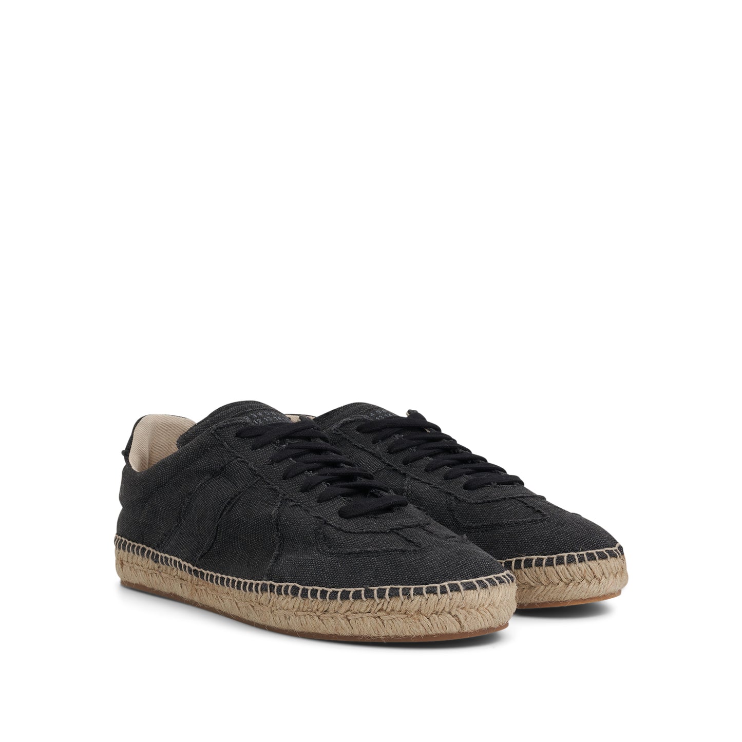 Replica Lace-Up Espadrilles in Black