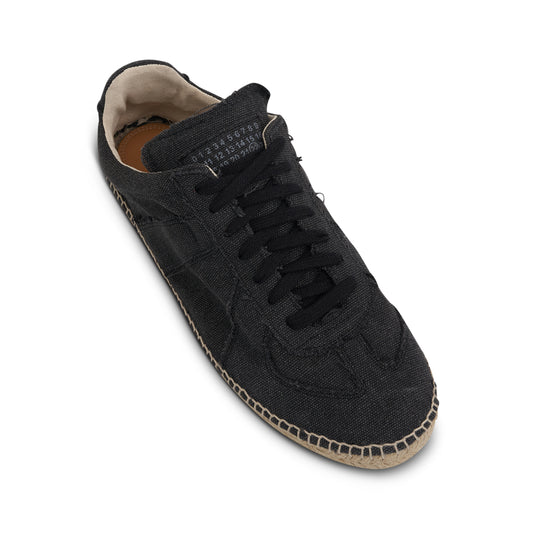 Replica Lace-Up Espadrilles in Black