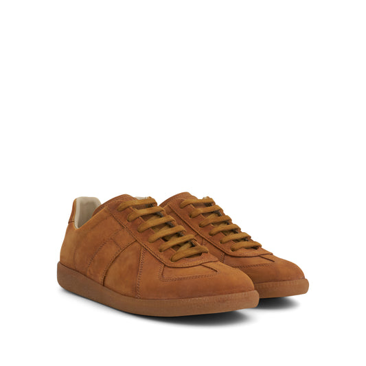 Replica Leather Sneakers in Old Camel