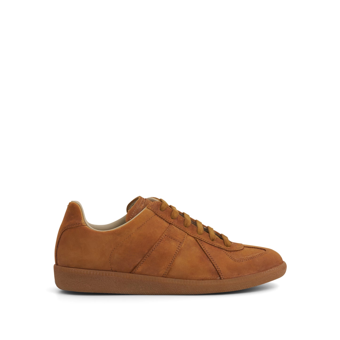 Replica Leather Sneakers in Old Camel