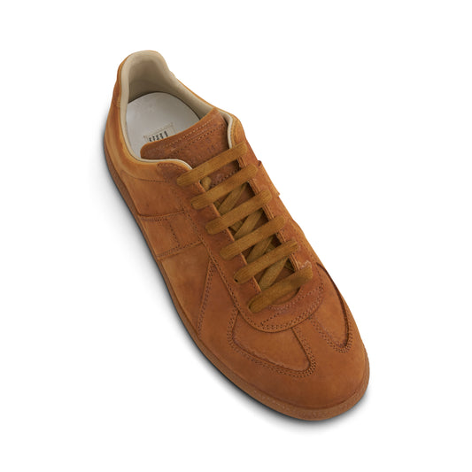 Replica Leather Sneakers in Old Camel