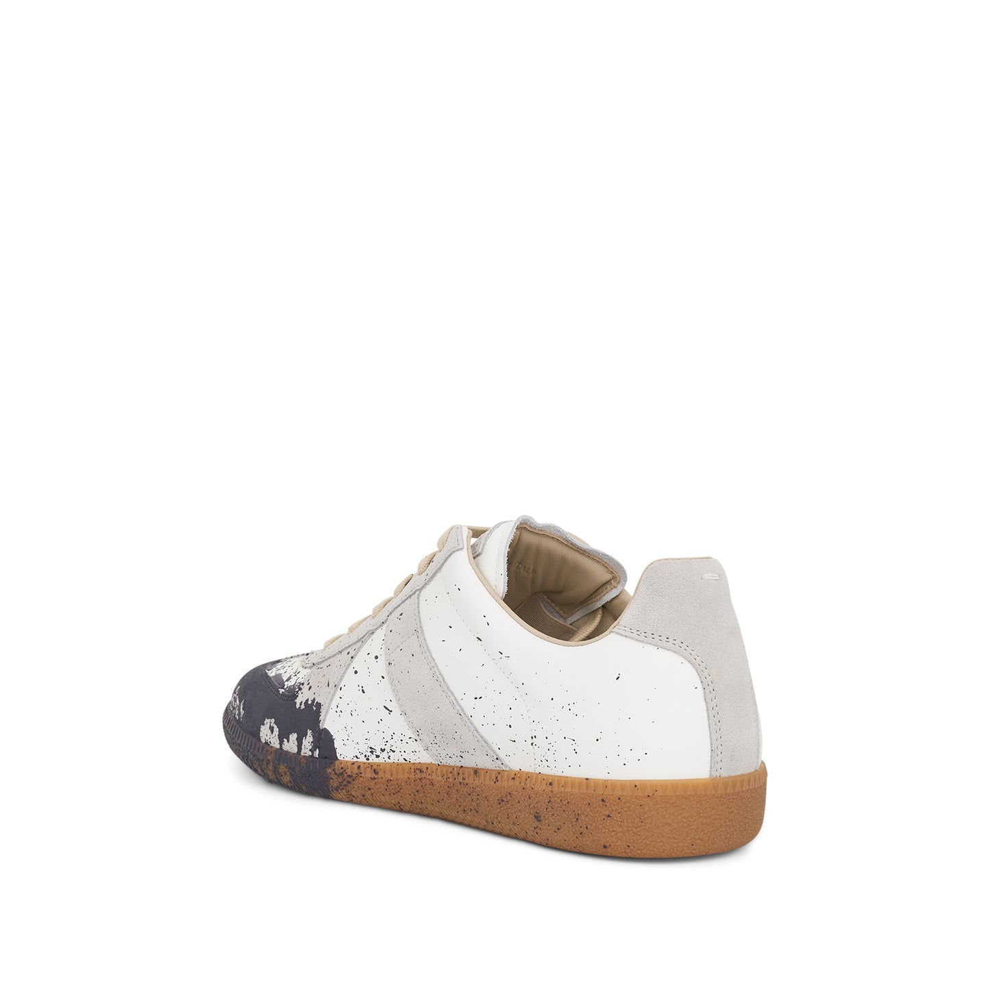 Replica Paint Drop Sneaker in White/Pewter