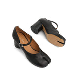 Tabi Mary Janes Heels in Black Top View | MAISON MARGIELA