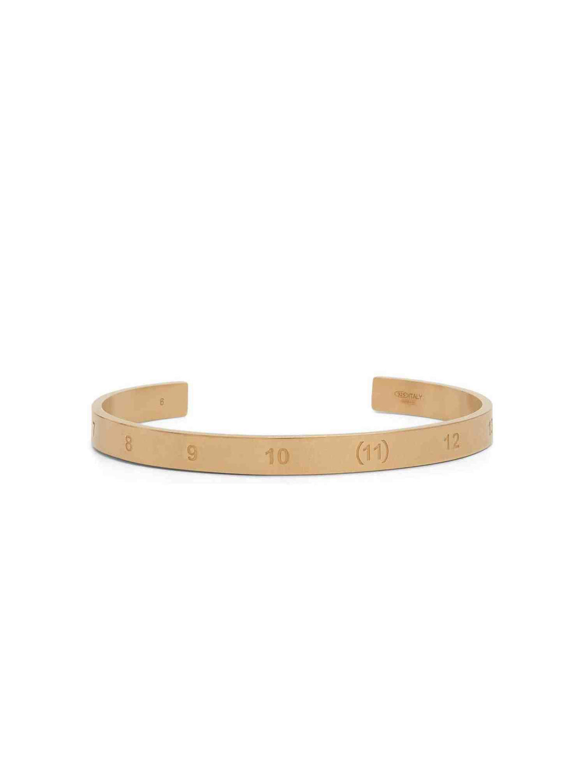 Maison Margiela Numerical Cuff 6.5mm Bracelet in Yellow Gold