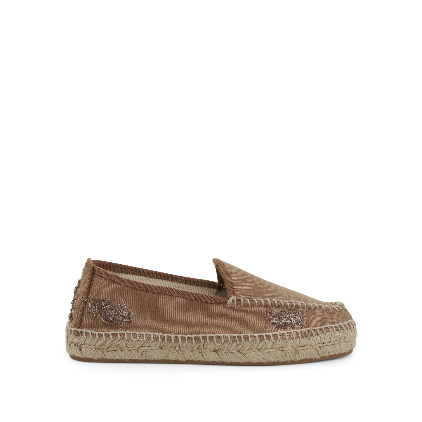 Embroidered Espadrilles in Chamois