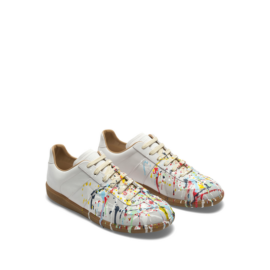 Replica Paint Splatter Sneaker in White