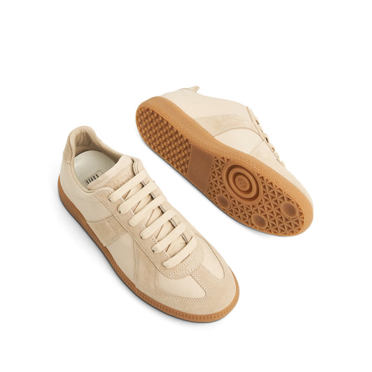 Replica Leather Sneaker in Lamb/Papyrus