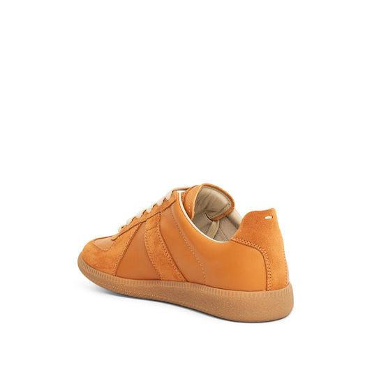 Replica Leather Sneaker in Mustard