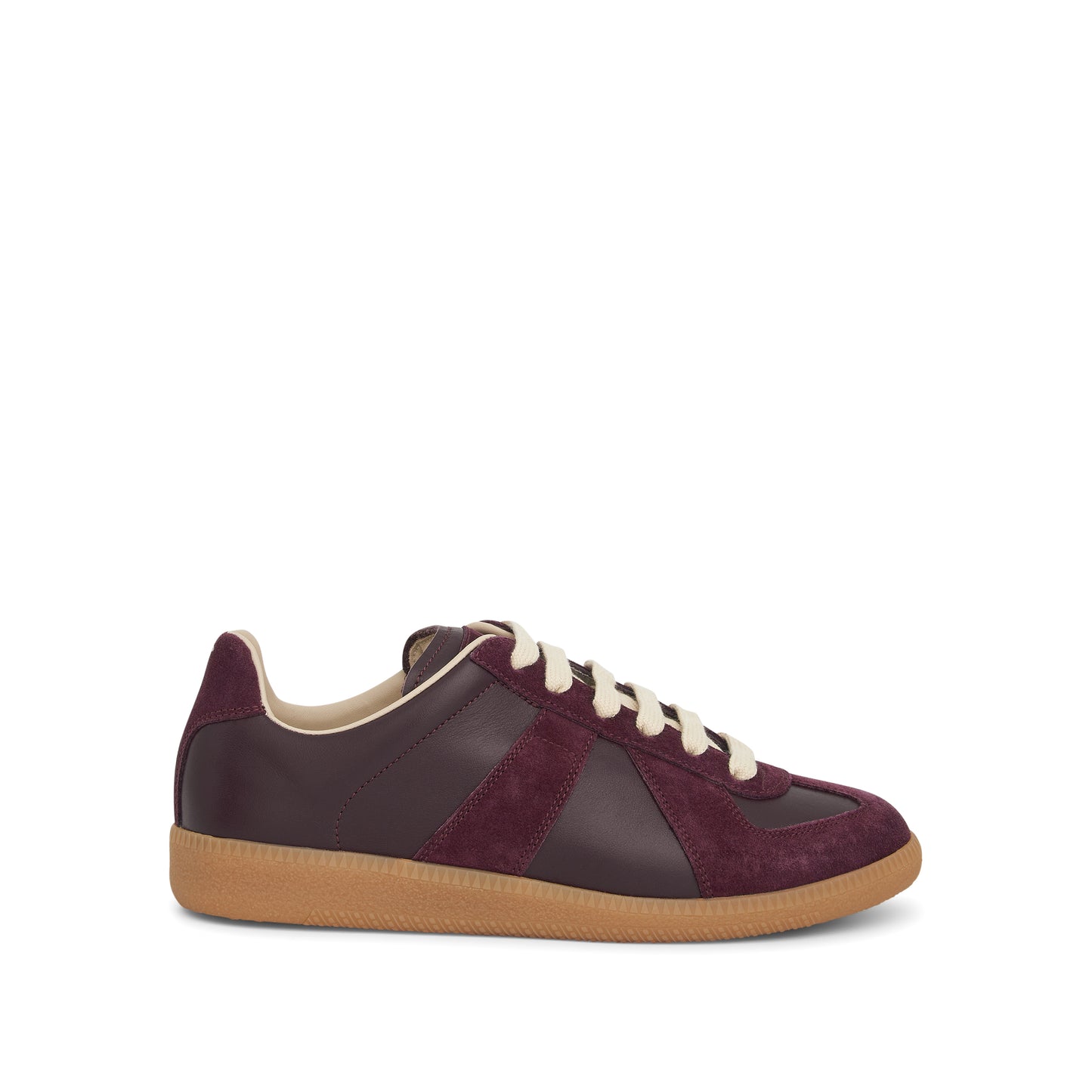 Women Replica Leather Sneaker in Merlot