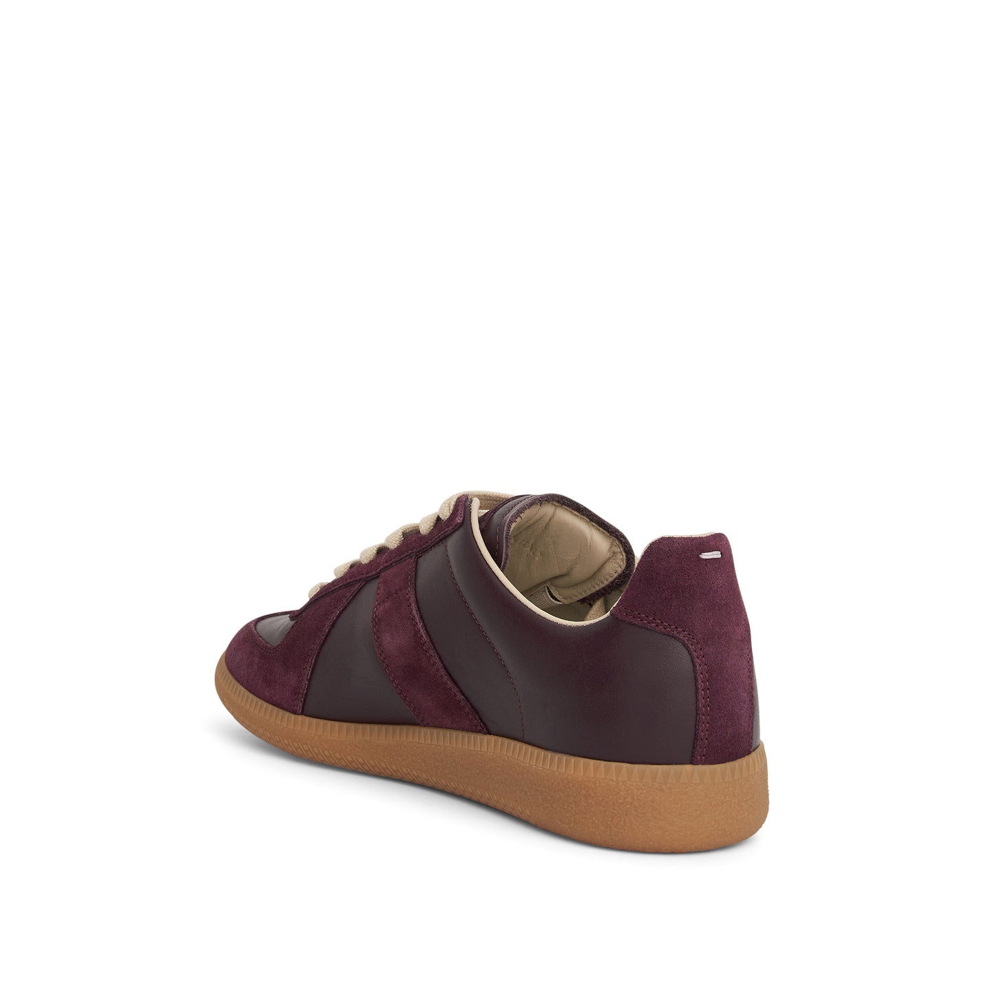 Women Replica Leather Sneaker in Merlot