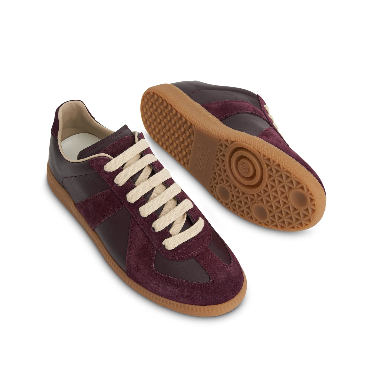 Replica Leather Sneaker in Merlot