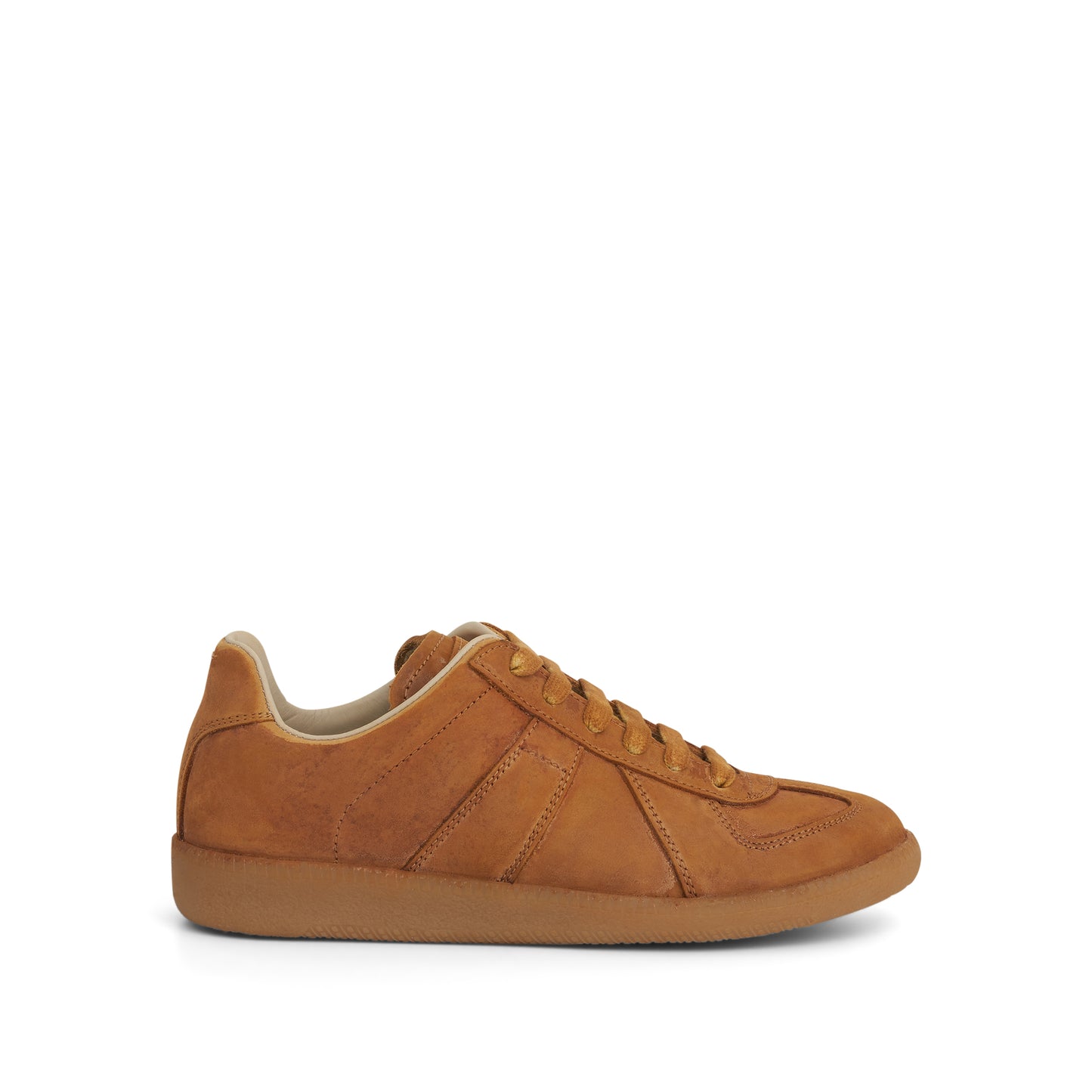 Replica Leather Sneakers in Old Camel