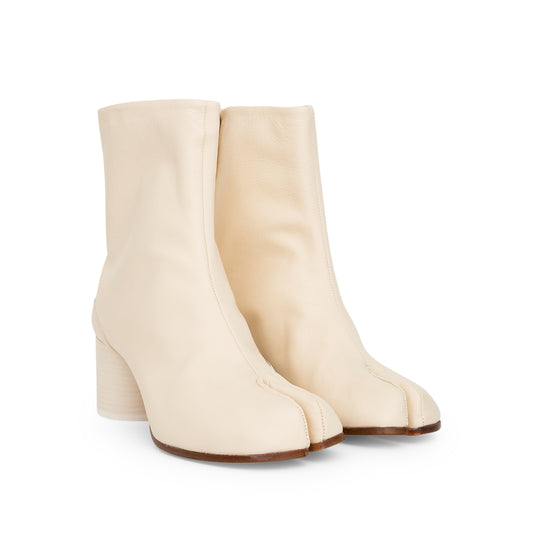 Tabi Ankle Boots 6cm Heel in White