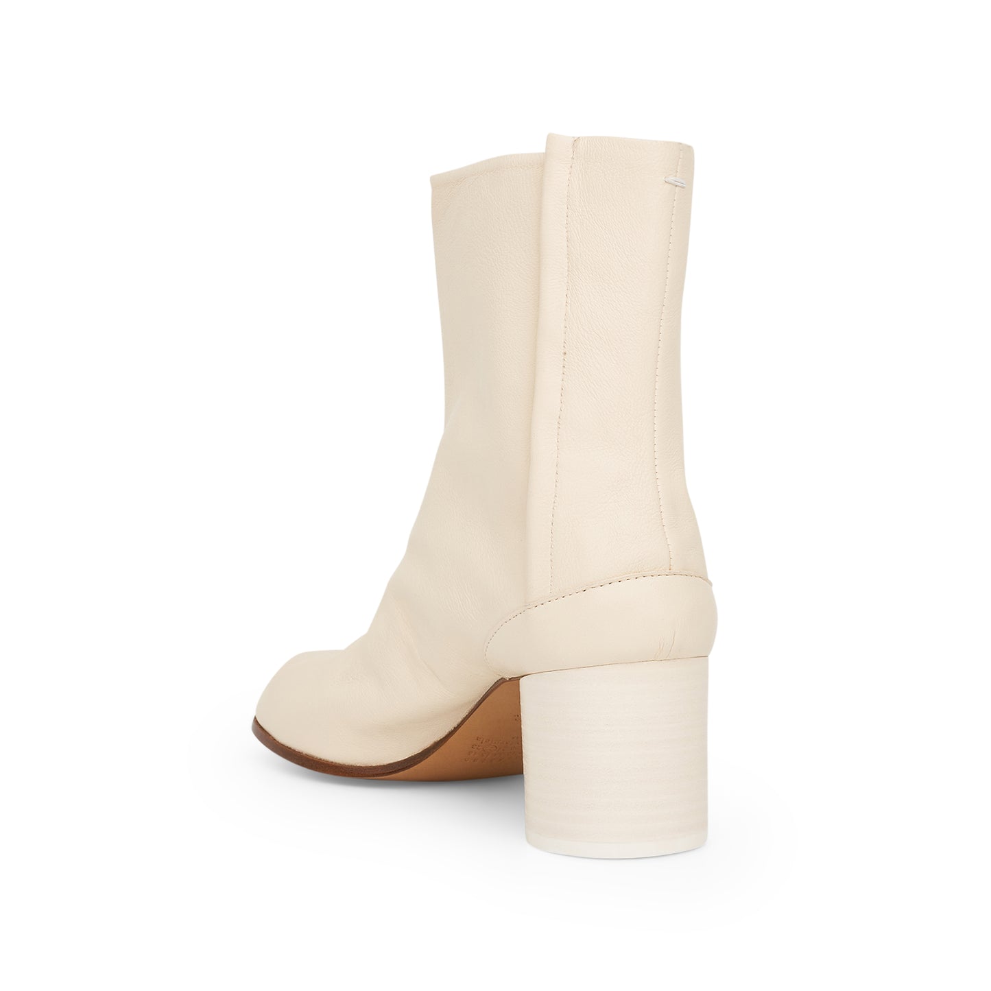 Tabi Ankle Boots 6cm Heel in White