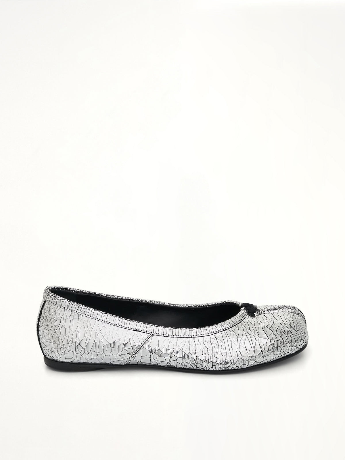 Tabi Mirror Ballerina Shoes in Silver