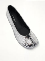 Tabi Mirror Ballerina Shoes in Silver