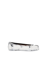 New Tabi Ballerina Shoes in Black/White Side View | MAISON MARGIELA