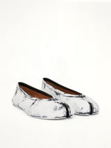 New Tabi Ballerina Shoes in White Paint