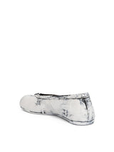 New Tabi Ballerina Shoes in Black/White Back View | MAISON MARGIELA