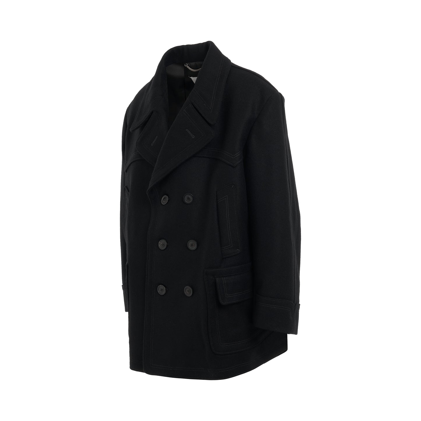 Classic Drop Coat in Black