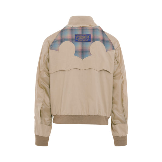 Deconstruction Bomber Jacket in Beige