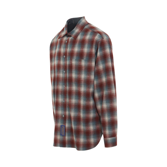 Long Sleeve Check Shirt in Rust