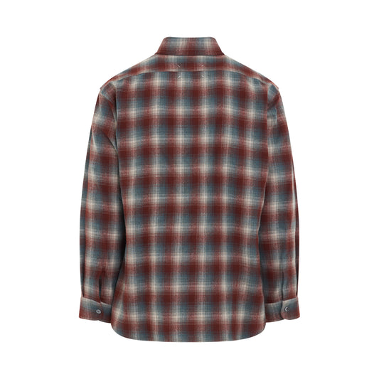 Long Sleeve Check Shirt in Rust