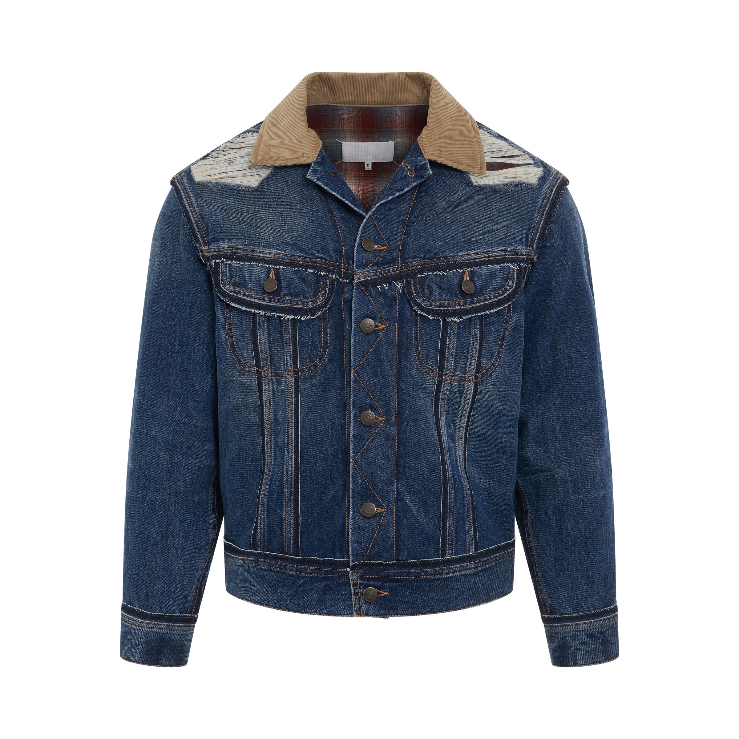 Oversize Deconstruction Cut-Out Denim Jacket