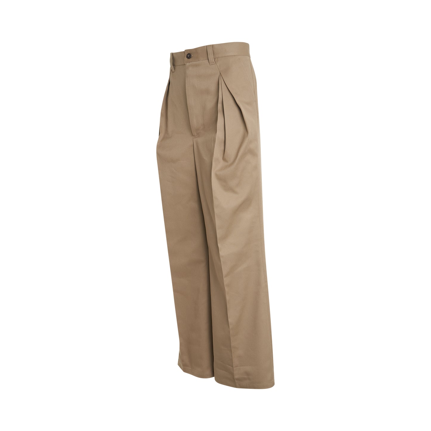 Maison Margiela Four-Stitch Straight Pants in Beige