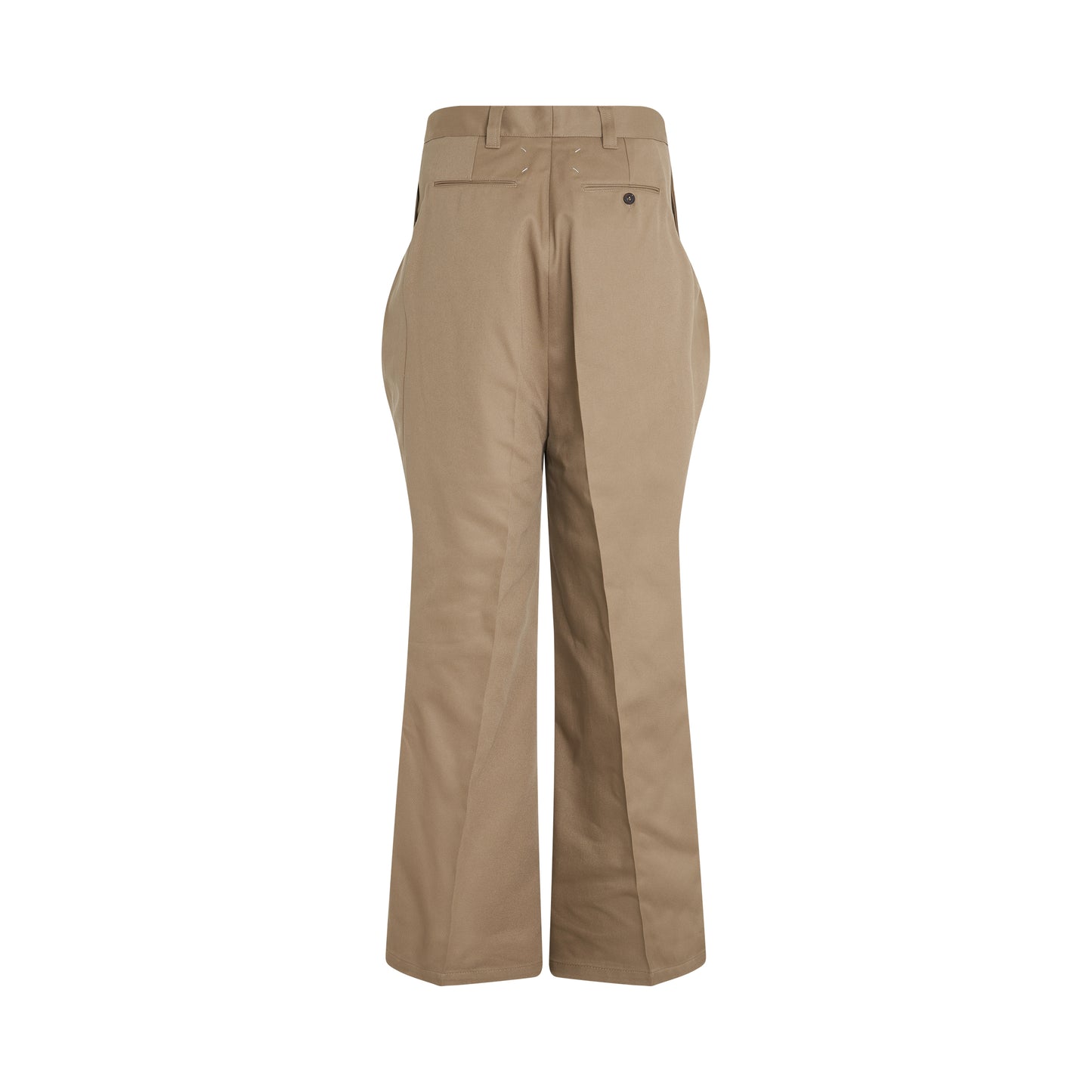 Maison Margiela Four-Stitch Straight Pants in Beige