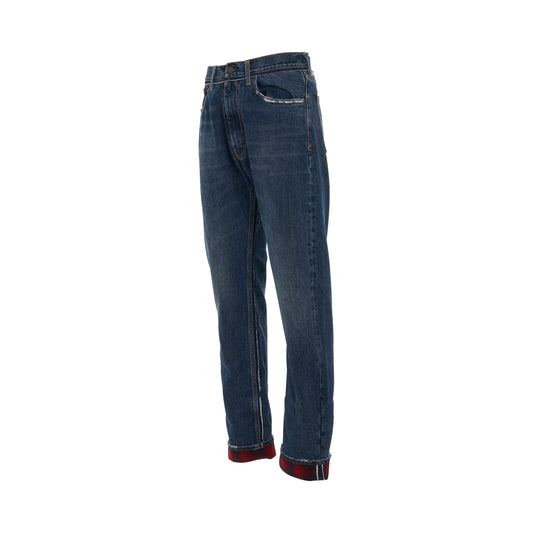 Relax Fit Fold Jeans in Indigo