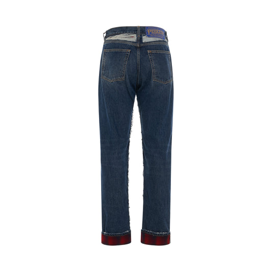 Relax Fit Fold Jeans in Indigo