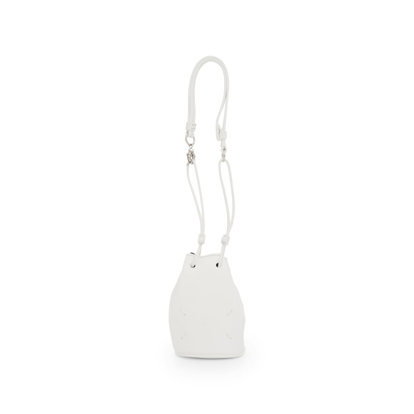 Micro Tabi Bucket Bag in White