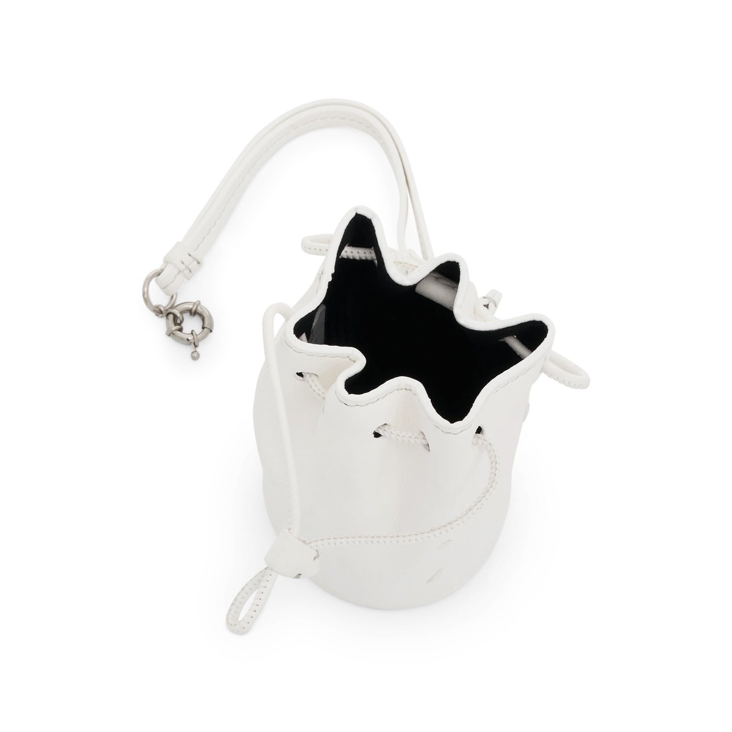 Micro Tabi Bucket Bag in White