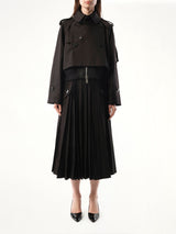 Cotton Gabardine x Nylon Twill Blouson in Black