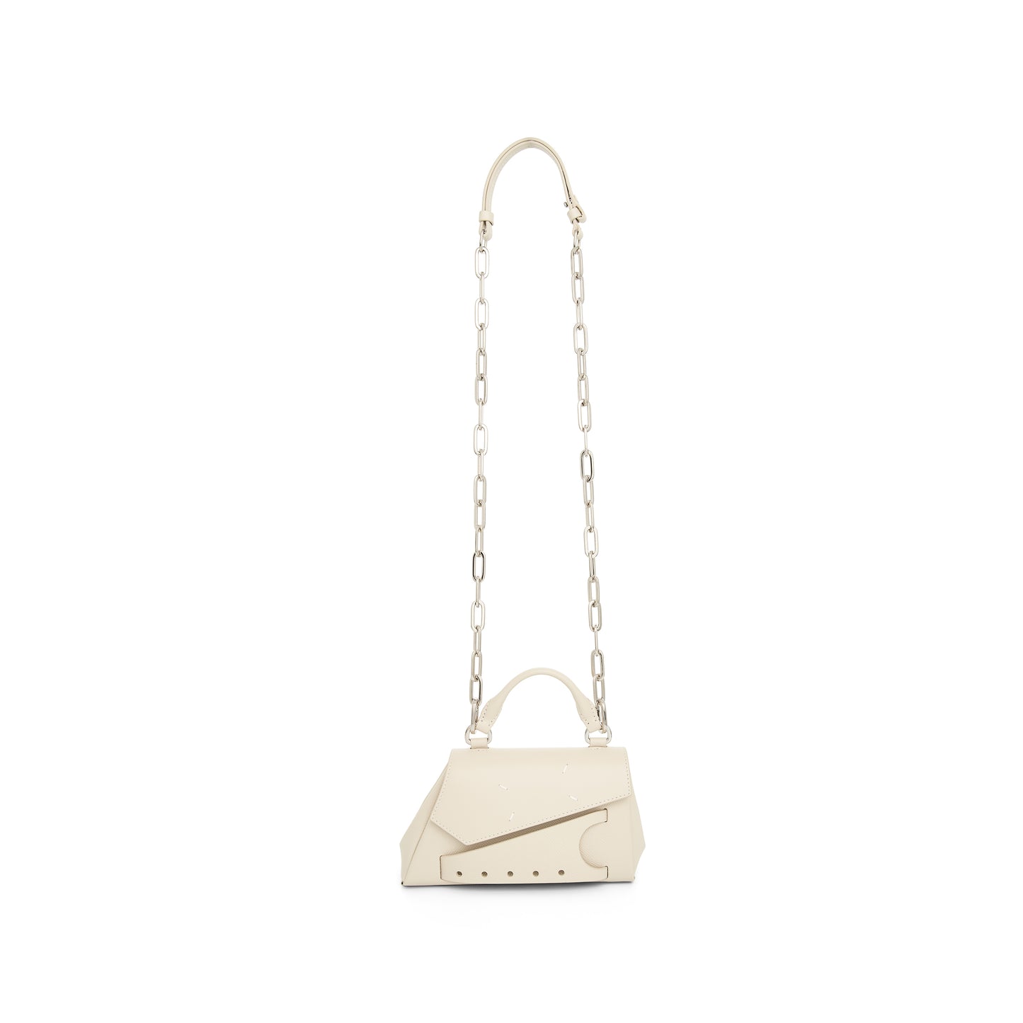 Micro Snatched Asymmetric Bag in Greige
