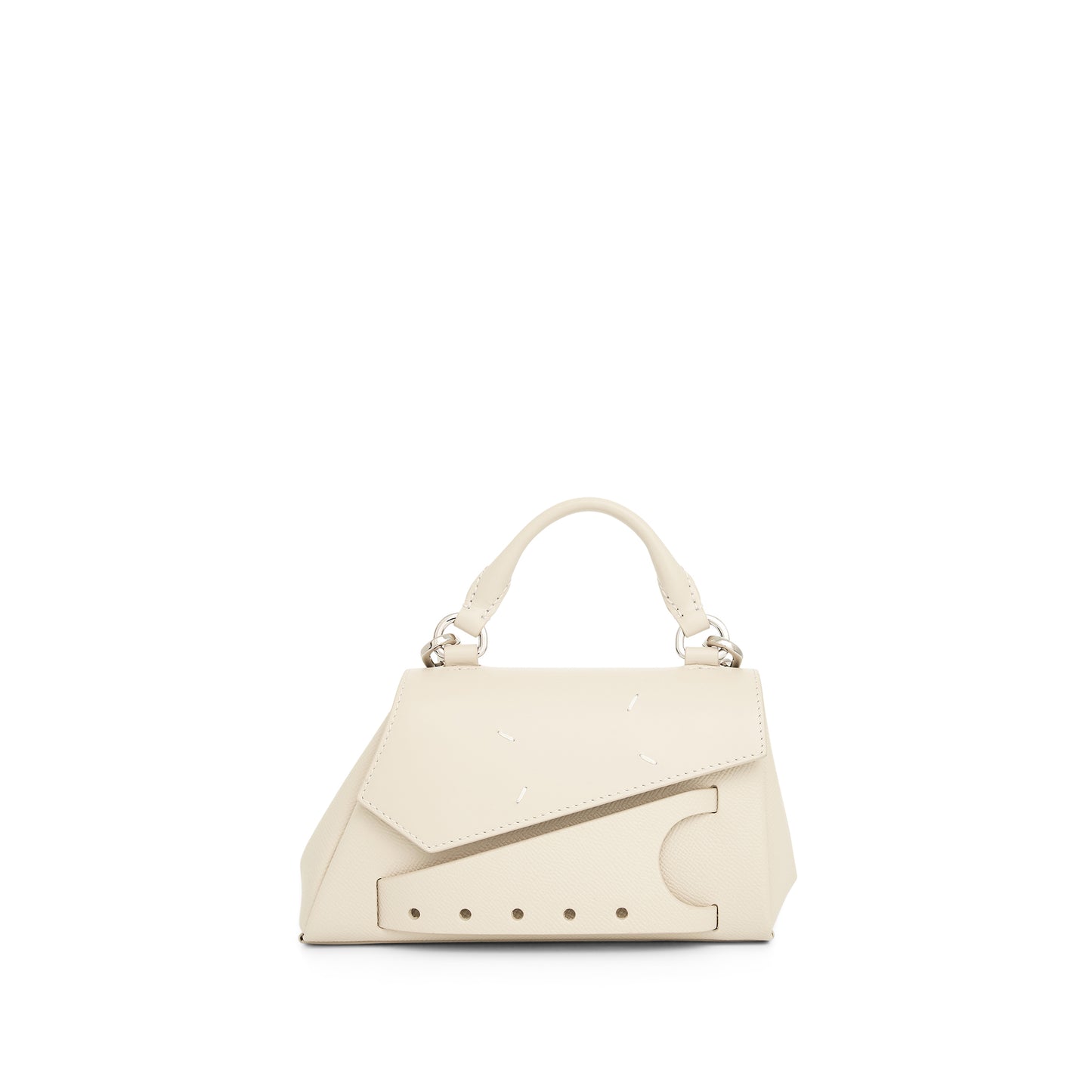 Micro Snatched Asymmetric Bag in Greige