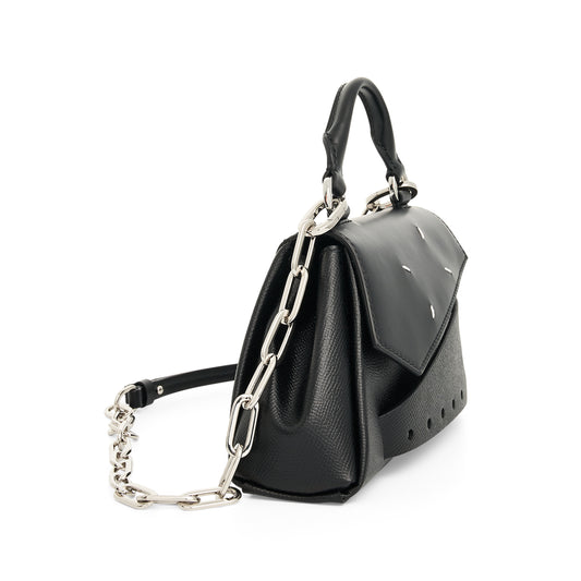 Micro Snatched Asymmetric Bag in Black