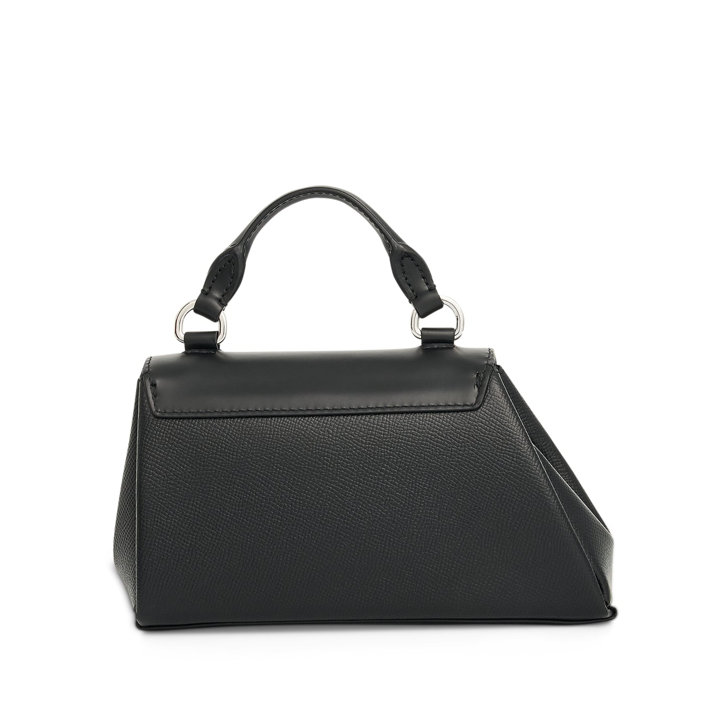 Micro Snatched Asymmetric Bag in Black