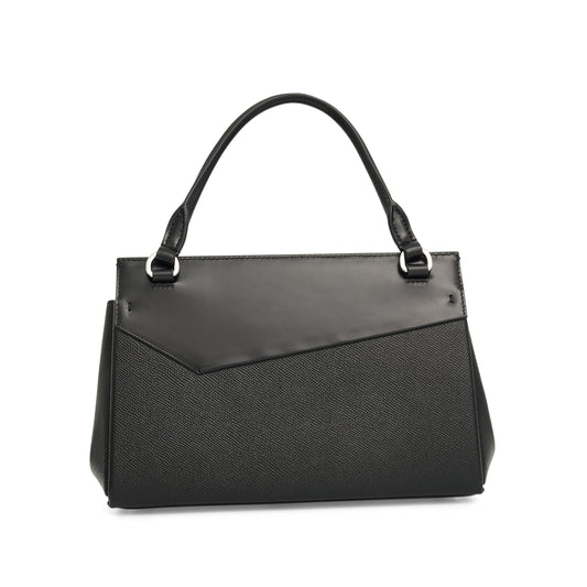 Snatched Leather Tote Bag in Black